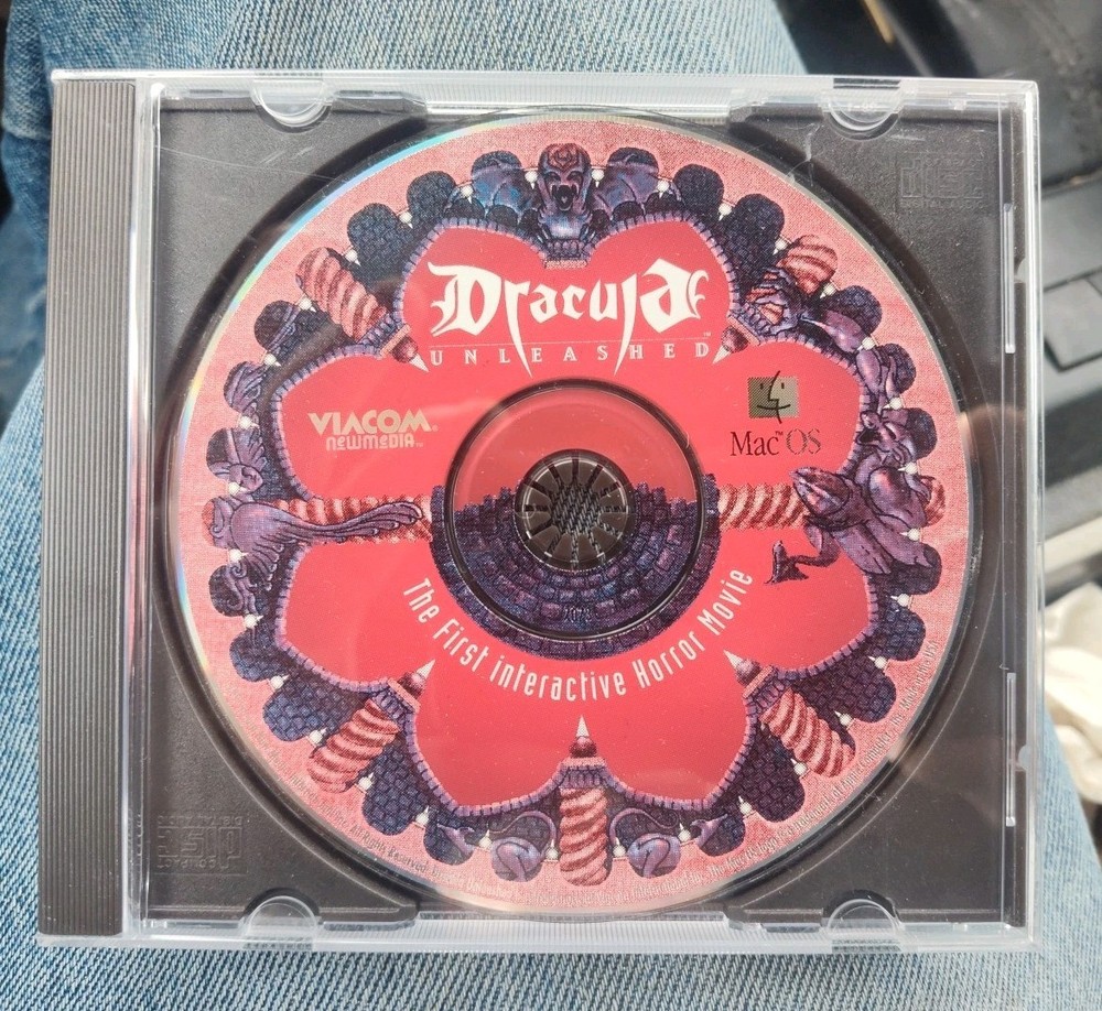 Dracula Unleashed for Mac Macintosh CD-ROM Disc only 1993 Retro Computer Game.