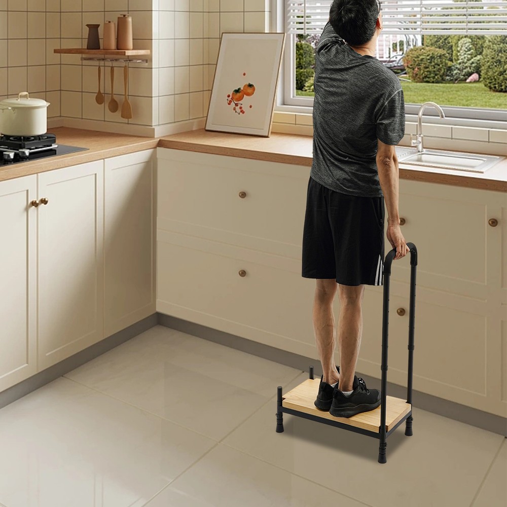 Adjustable Bed Step Stool with Handle for Elderly Seniors 400lbs Capacity