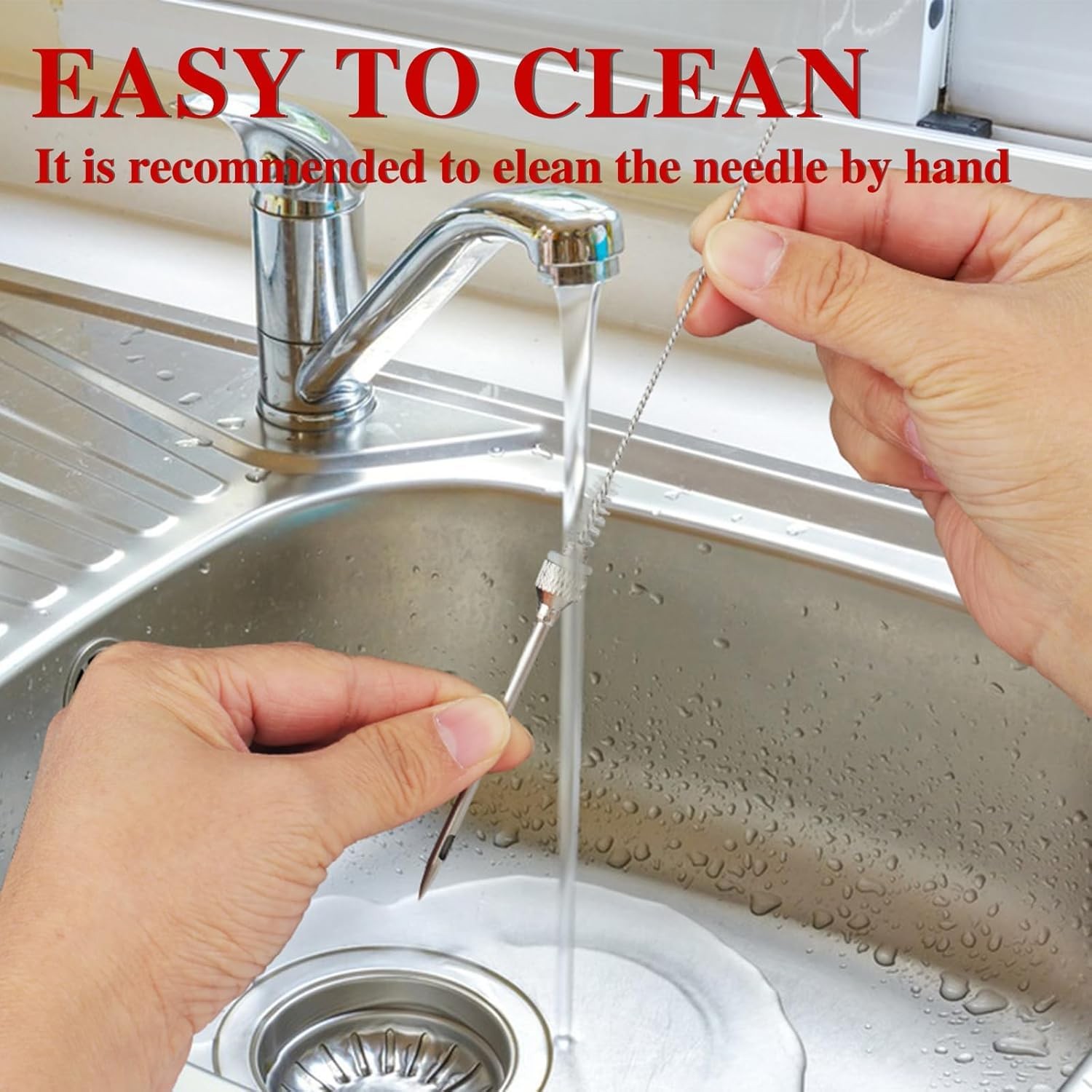 Meat Injector Syringe,1-oz Plastic MarinadeTurkey Injector Kit,2 Marinad Needles