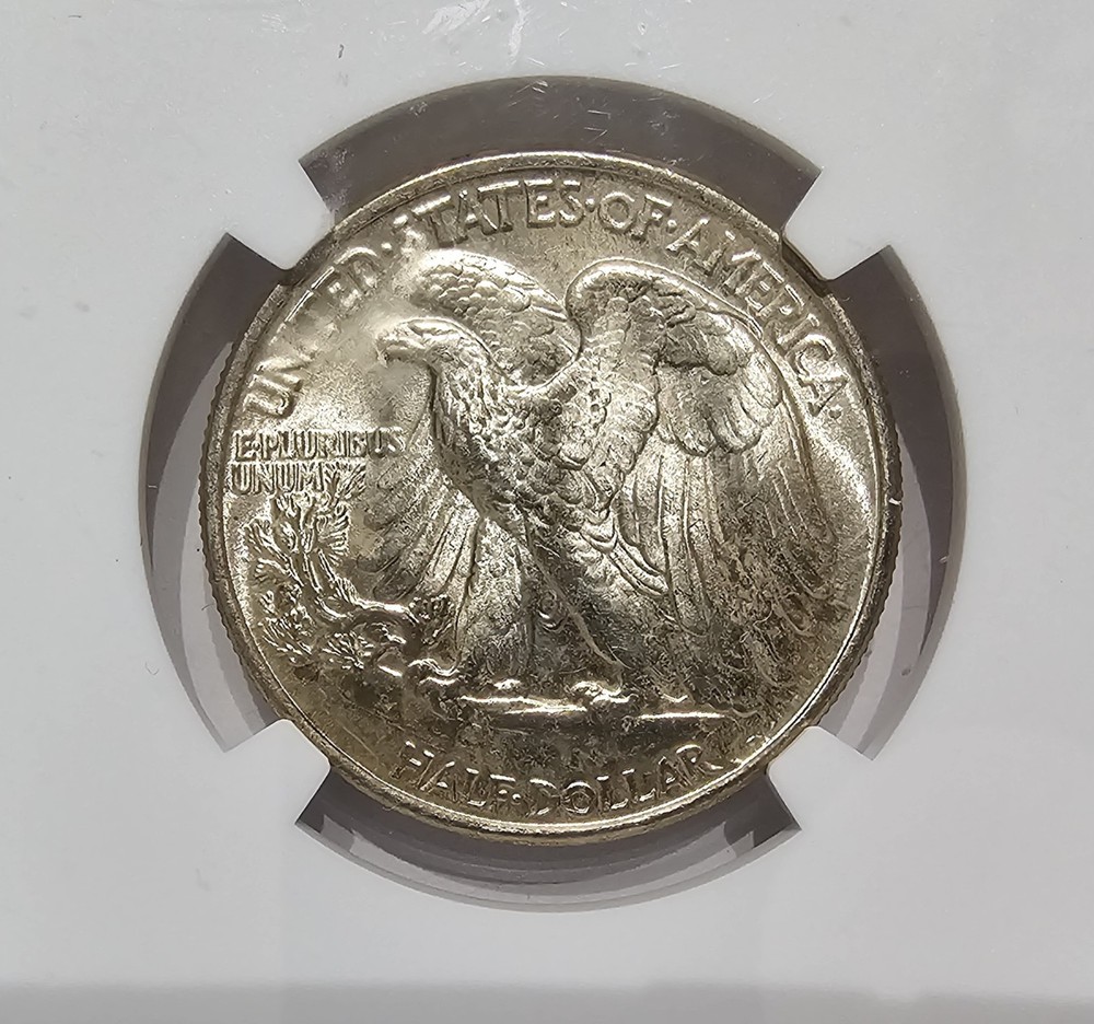 (LD) 1947 50C Walking Liberty MS66