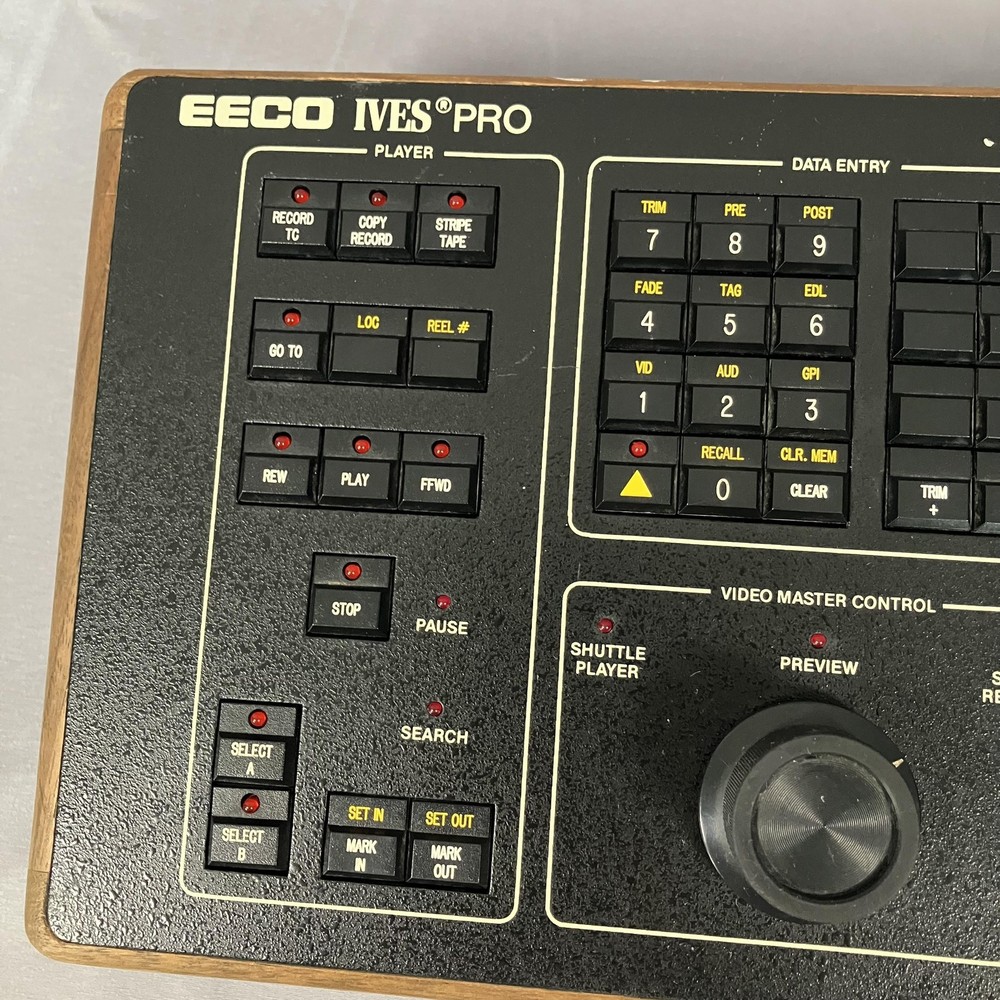 Vintage EECO IVES PRO Video Editing Controller Console Black Wood Case