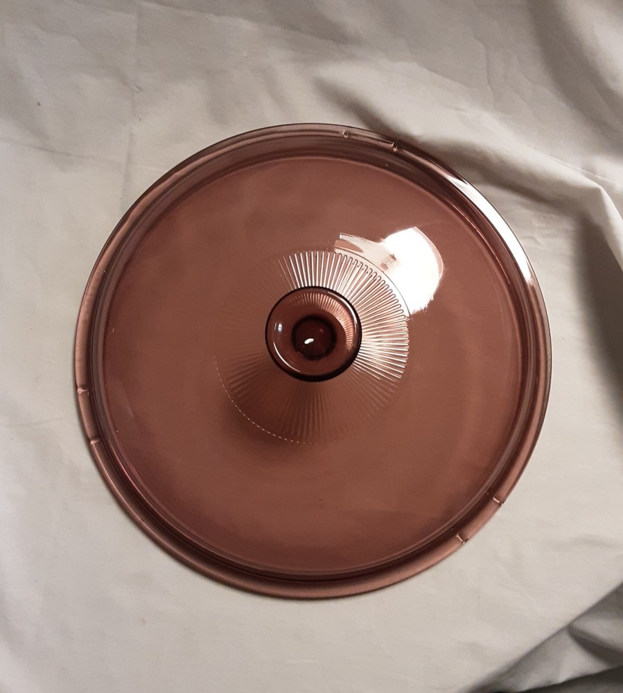 Pyrex Cranberry #27 lid 10 3/4"