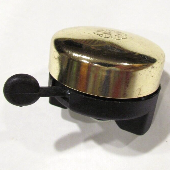 Four Leaf Clover Bicycle Warning Bell Shiny Gold Color