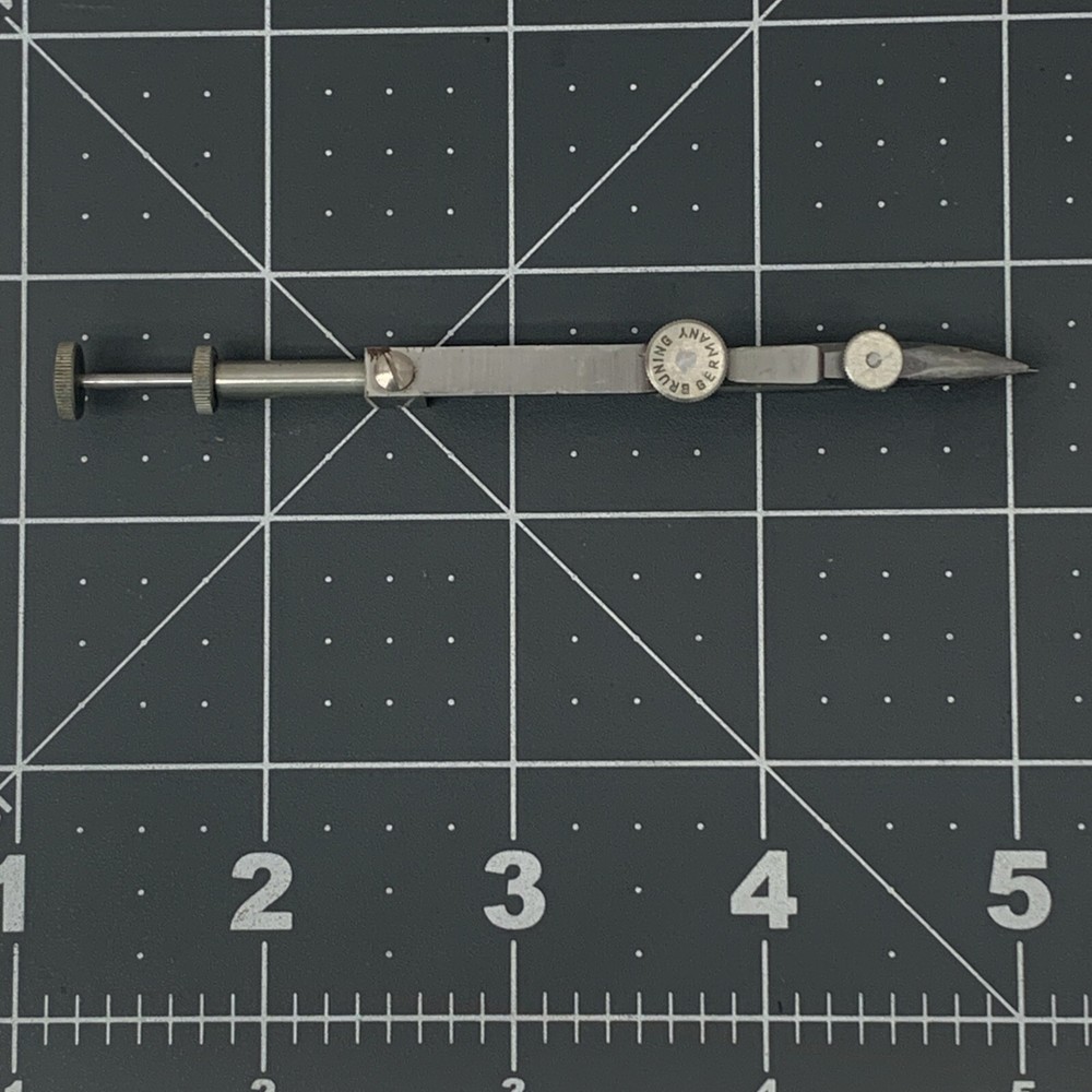 Vintage Bruning # 1748 Drop Spring Bow Pen Germany Drafting Engineer Tool RARE!