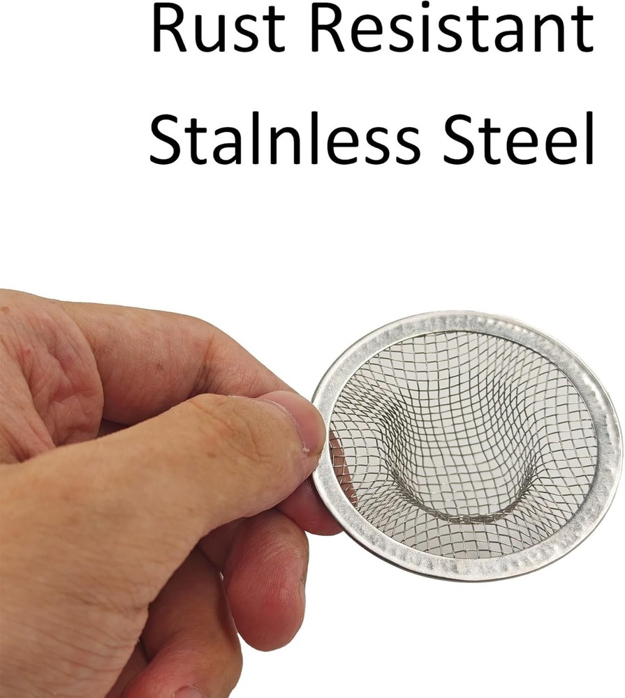 Heavy Duty 2" Silver Sink Strainer Set - Easy Maintenance & Wide Compatibility