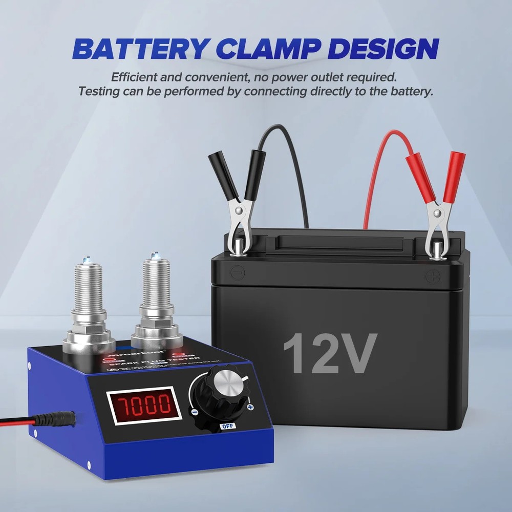 Digital Car Spark Plug Tester Ignition Testers Double Hole Analyzer Diagnostic