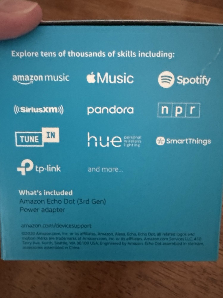 Amazon Echo Dot 3rd Generation Smart Speaker Charcoal New Sealed Box Alexa