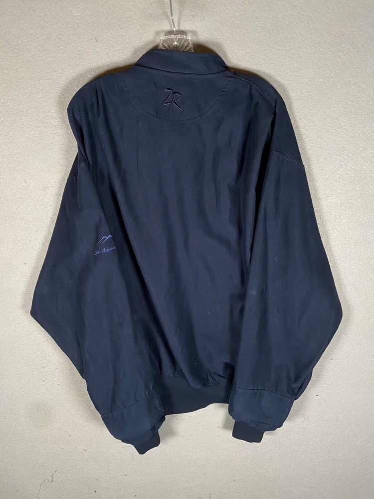 Zero Restriction Blue L/S Microfiber Poly 1/4 Zip Pullover Golf Windbreaker L