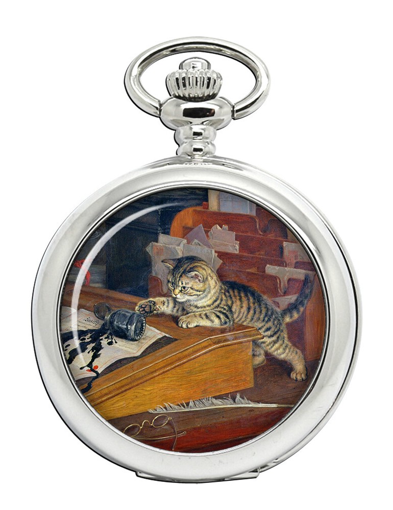 Naughty Kitten Pocket Watch