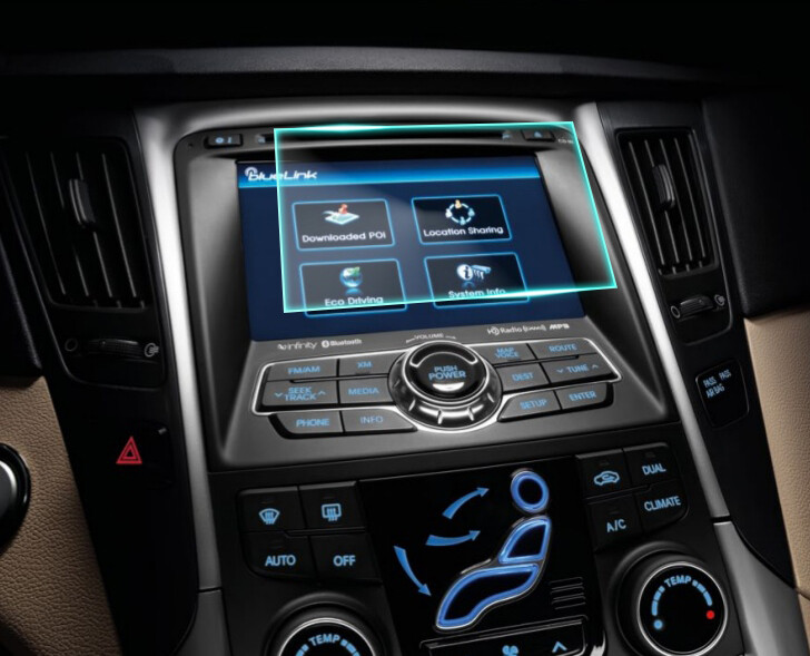 Crystal Clear Screen Protector for 2012 Hyundai Sonata Vehicle Navigation