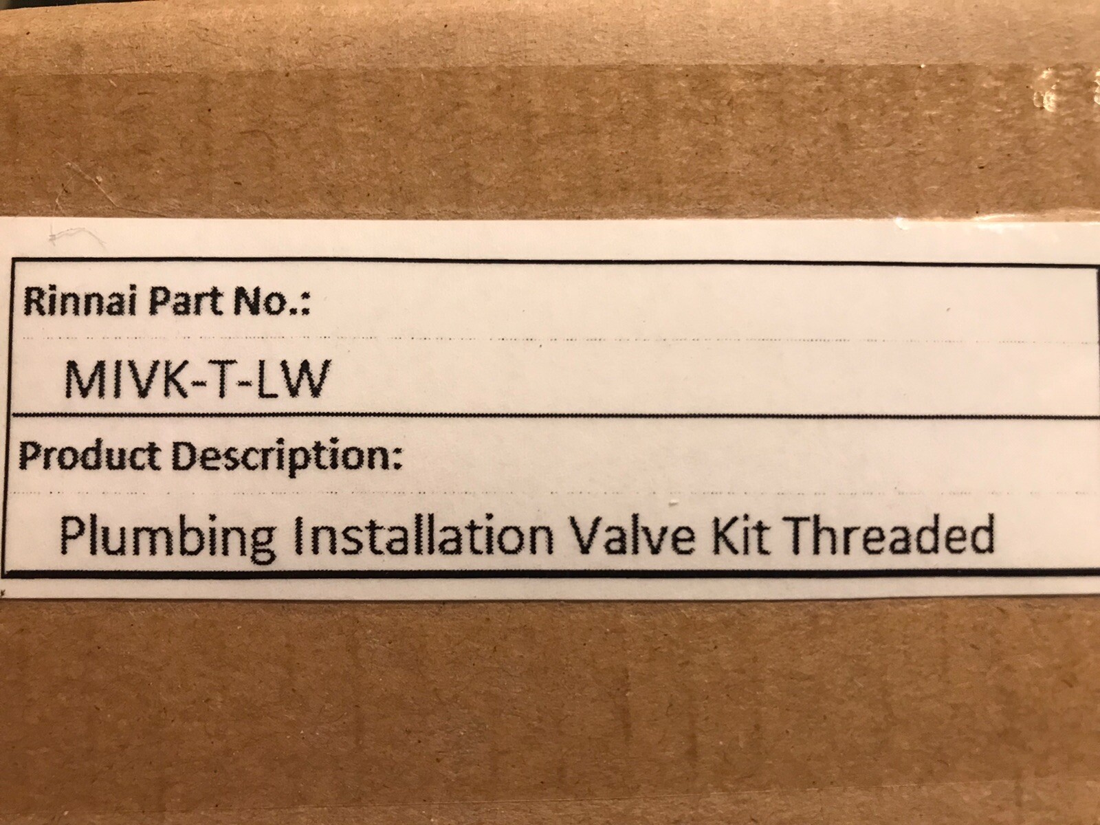 Rinnai 3/4" Tankless Water Heater Isolation Valve Kit MIVK-T-LW PRV Hot Cold