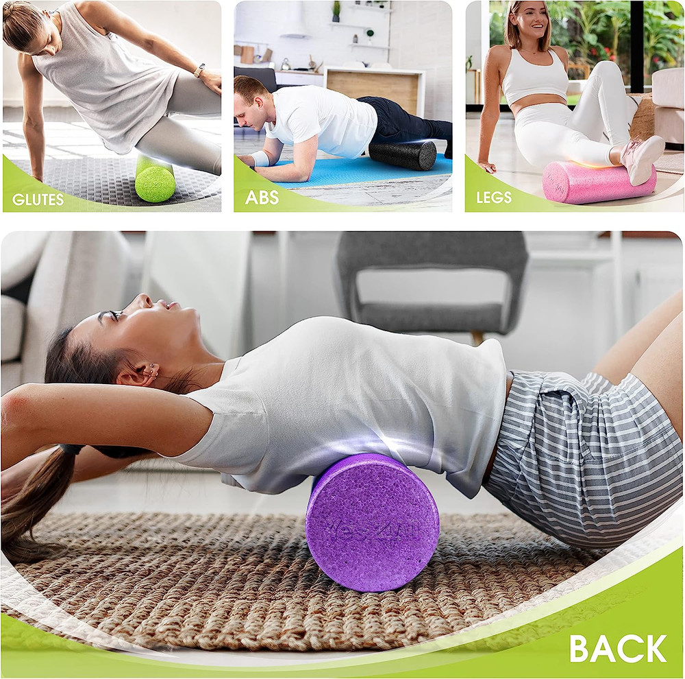 High-Density EPP round Back Roller Foam, Exercise Foam Roller for Yoga, Pilates