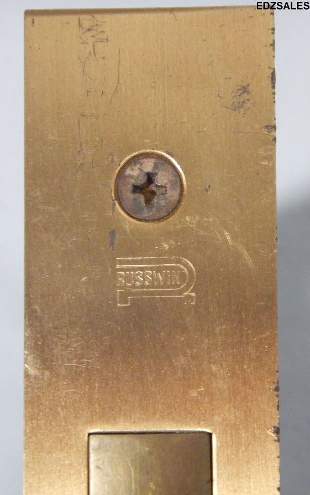 Vintage Russell Erwin Russwin Round Door Knobs w/ Mortise Lockset