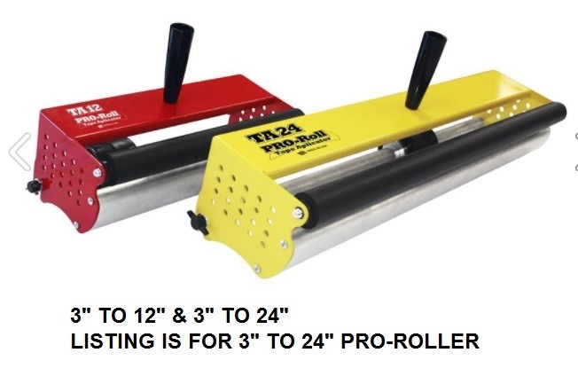 3" TO 24" PRO-ROLL TAPE APPLICATOR / HAND HELD PREMASK TRANSFER PAPER ROLLER