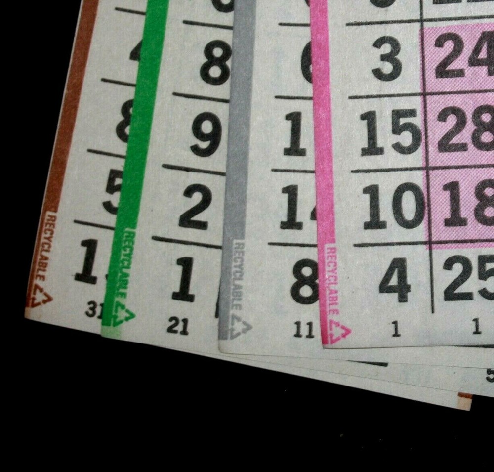 BINGO PAPER Sheets 3 on 4 Purple Special pattern - 50 pack