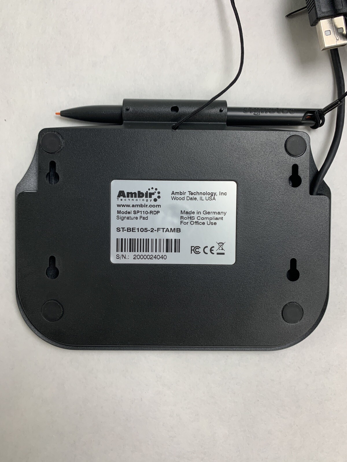 Ambir Technology SP110-RDP Signature Pad Tested