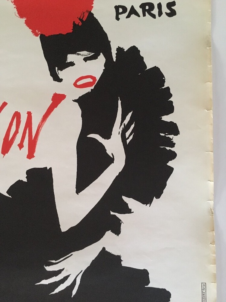 Gruau Frou Frou Moulin Rouge Original Vintage Poster Advertisement French pin-up