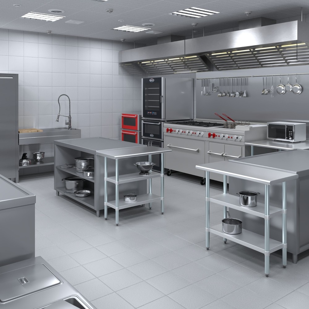 Stainless Steel Food Prep Work Table with Two Undershelf 18”x24”