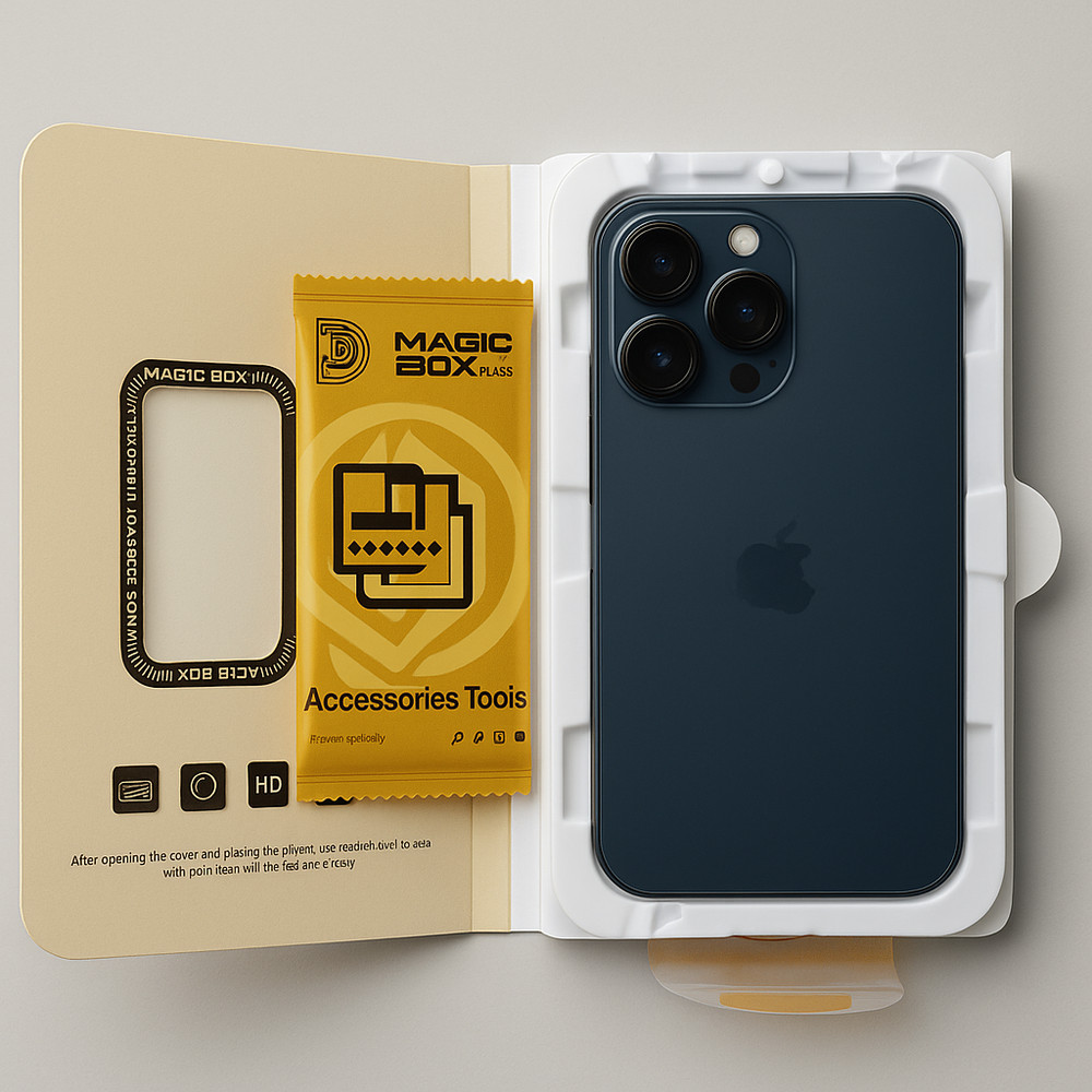 Burjme iPhone 16 Pro Max (5th Gen) Shatterproof Tempered Glass Screen Protector