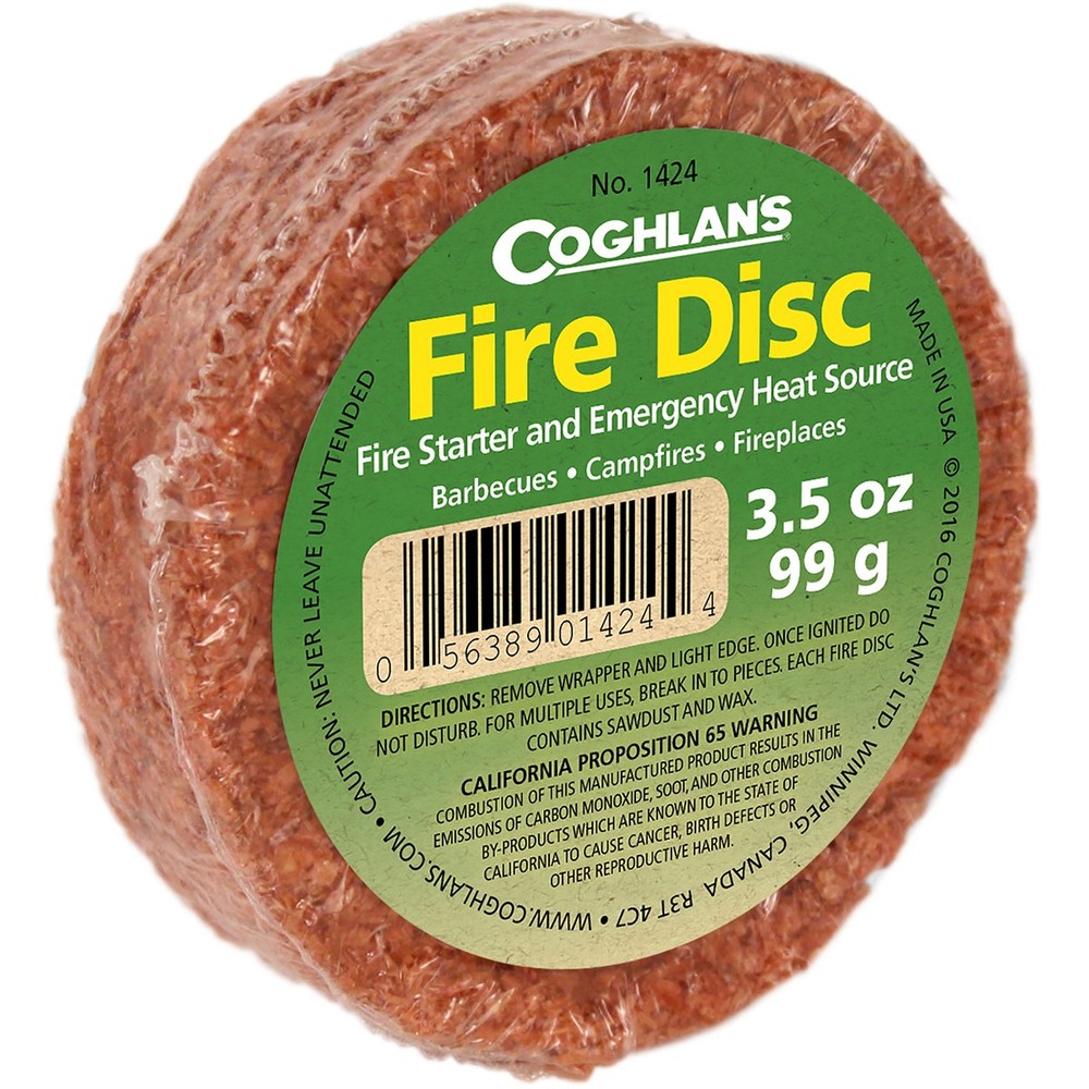Coghlan's Fire Disc, Fire Starter and Emergency Heat Source, Campfire Fireplace