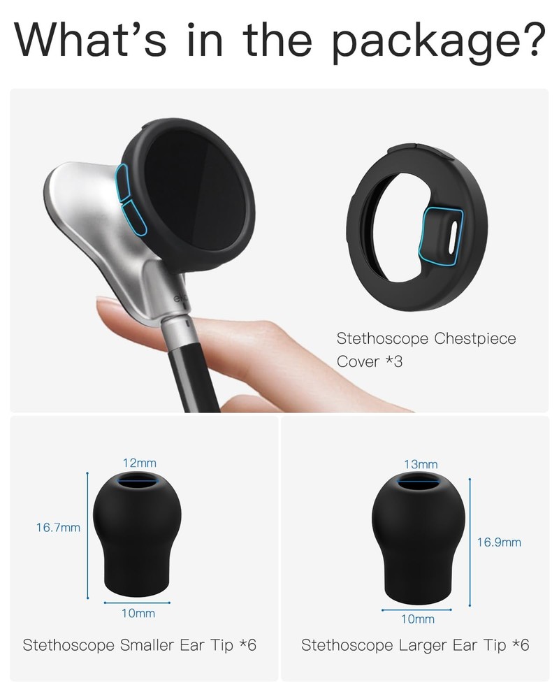 Stethoscope Replacement Accessories Set for EKO CORE 500™ Digital Stethoscope...
