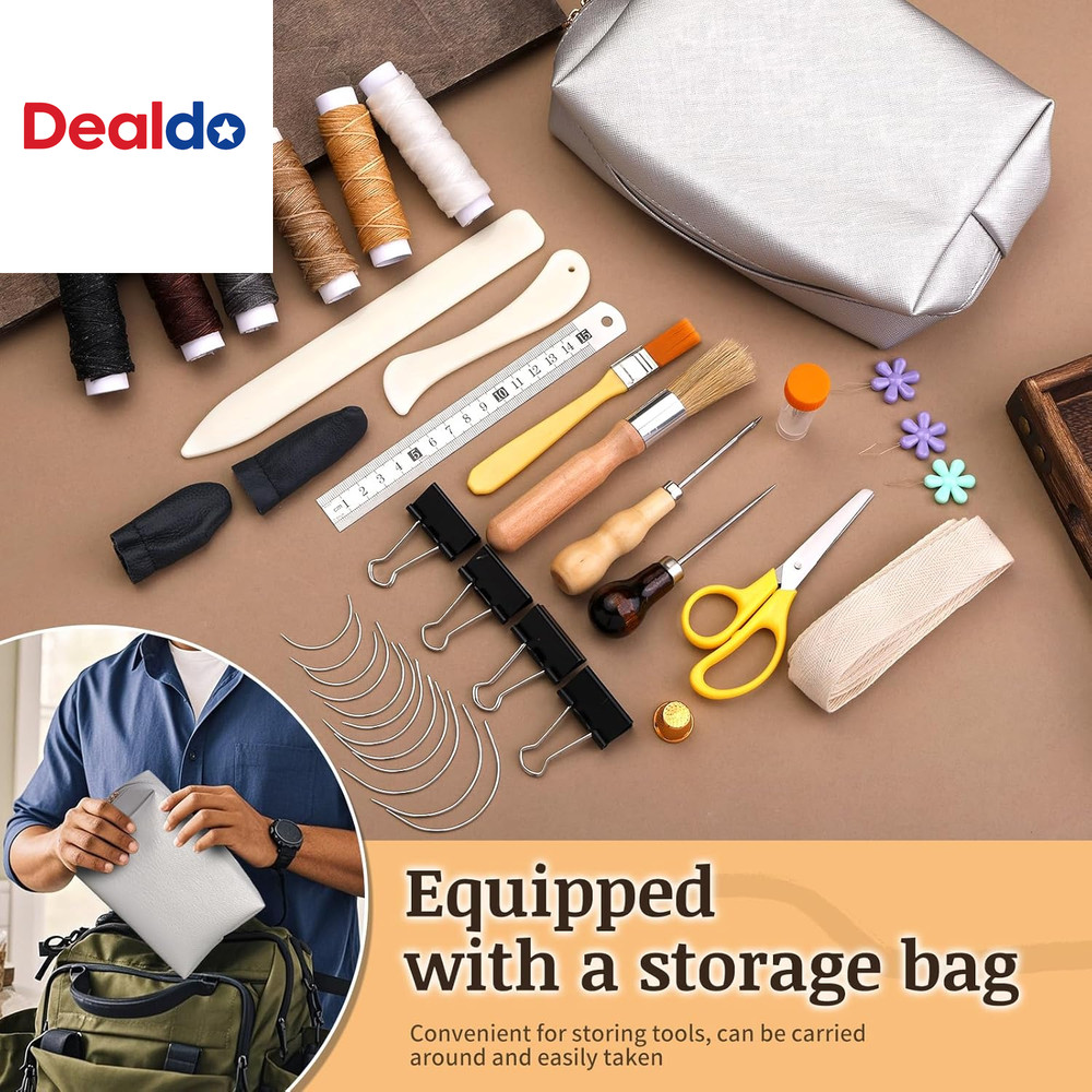 49 Pcs Book Binding Kits for Beginners Hand Bookbinding Tools Bookbinding Suppli