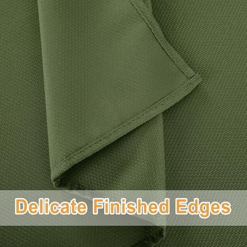 Rectangle Textured Tablecloth Waterproof 60" x 84" (Rectangular) Olive Green