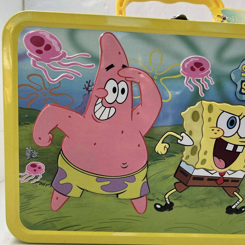 SpongeBob Square Pants Large Metal Lunch Box. 2002