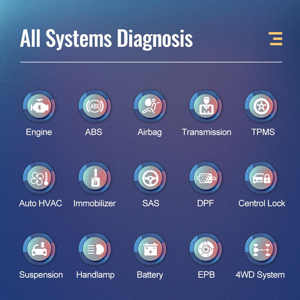 ANCEL V6 Full System OBD2 Scanner Car Diagnostic Tool Code Reader Bidirectional