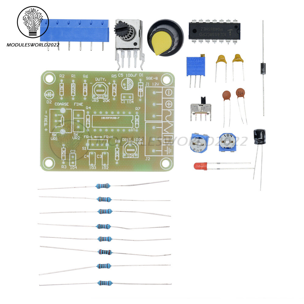 ICL8038 Monolithic Function Signal Generator Module DIY Kit Sine Square Triangle
