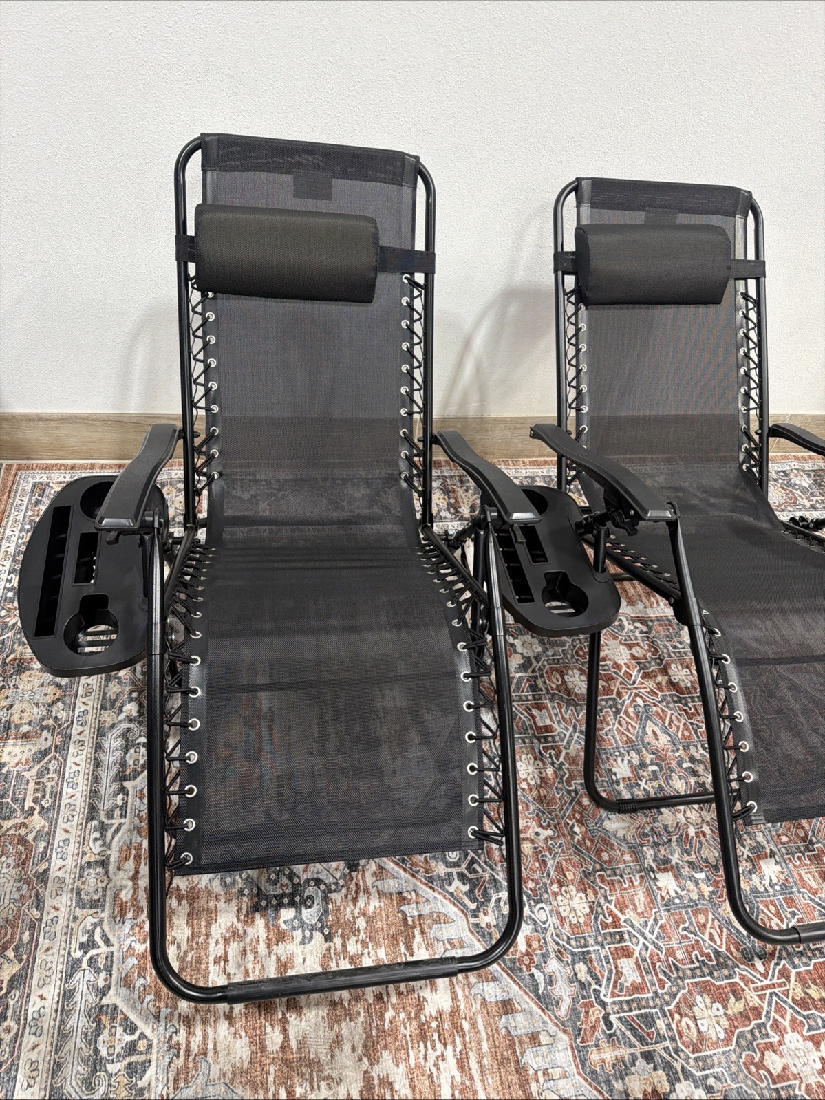 Set of 2 Zero Gravity Chair Folding Outdoor Patio Lounge Recliner Garden Camping