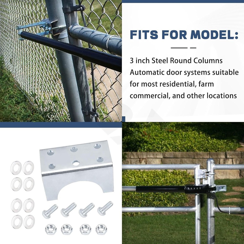 FOR GHOST GATE CONTROLS 3" REAR POST BRACKET AX3RW FOR 3 INCH ROUND POSTS W