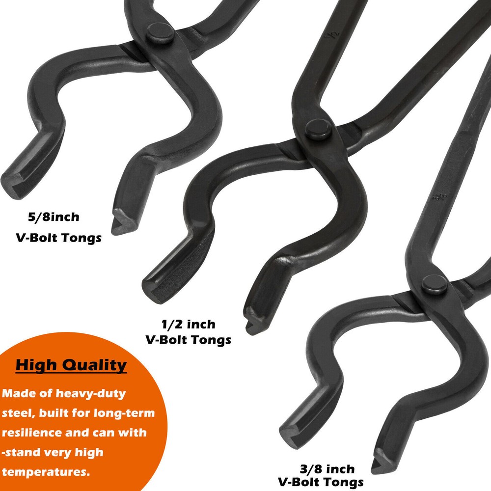Beginner Blacksmith Tongs Blacksmith Forge Tong Tools Set Flat Jaw Pick Up