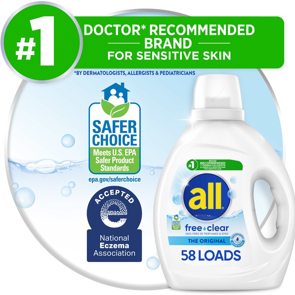All Liquid Laundry Detergent Free Clear for Sensitive Skin