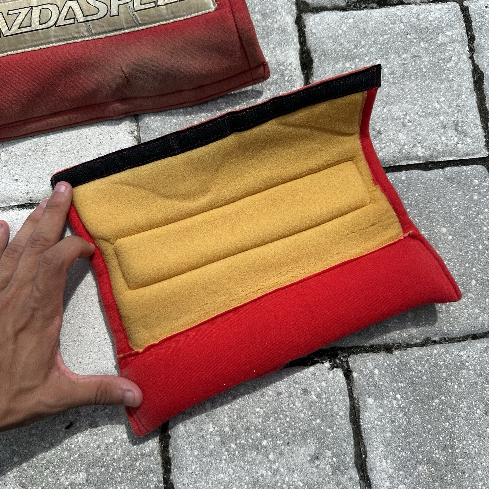 MAZDASPEED 90s RED SEAT BELT PADS RARE RX7 FD3S FC3S RE AMEMIYA FEED 13B COSMO