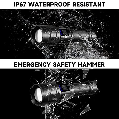 Rechargeable Flashlights High Lumens, Powerful Tactical Flashlights, 5 1Pack