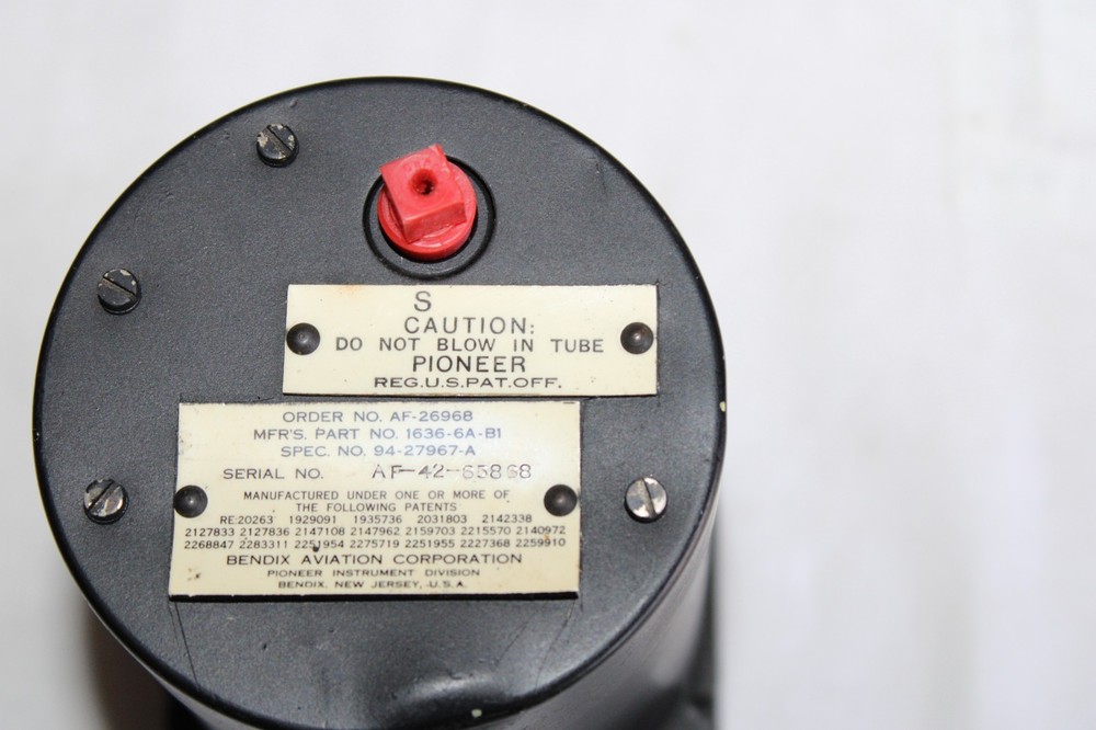 AF US Army Bendix C-2 Vertical Speed Indicator 1636-6A-B1 6000ft/min Dated 1962