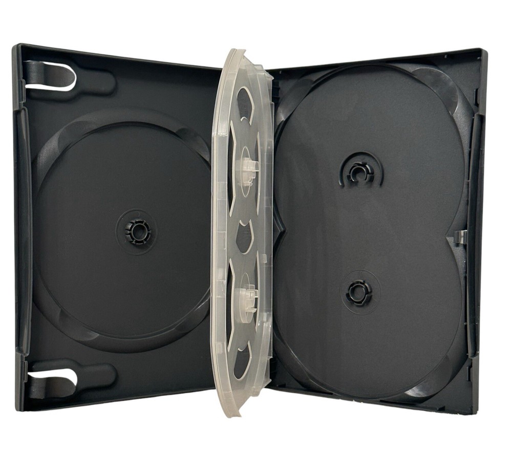 2-Pack-22mm Black 5 Disc DVD Cases With Booklet Clips