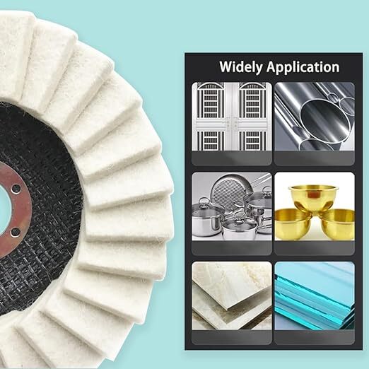12Pack 4.5in Felt Flap Disc Wool Polishing Buffing Wheel Pad for Angle Grinder
