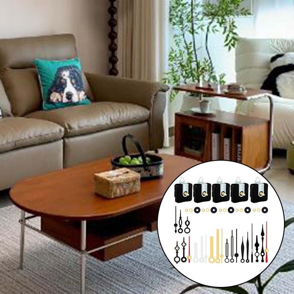 Silent Battery Powered Quartz Clock Movement Replacement Kit with Hands