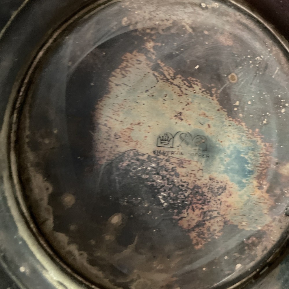 Vintage MCM Silver On Copper Sheridan Silver Pitcher