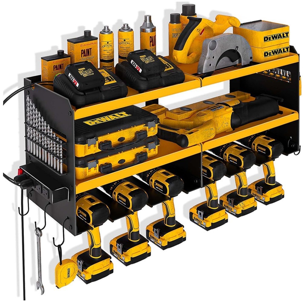 Heavy Duty Power Tool Organizer Drill 25" 3-Layer Holder Wall Mount Storage Rack