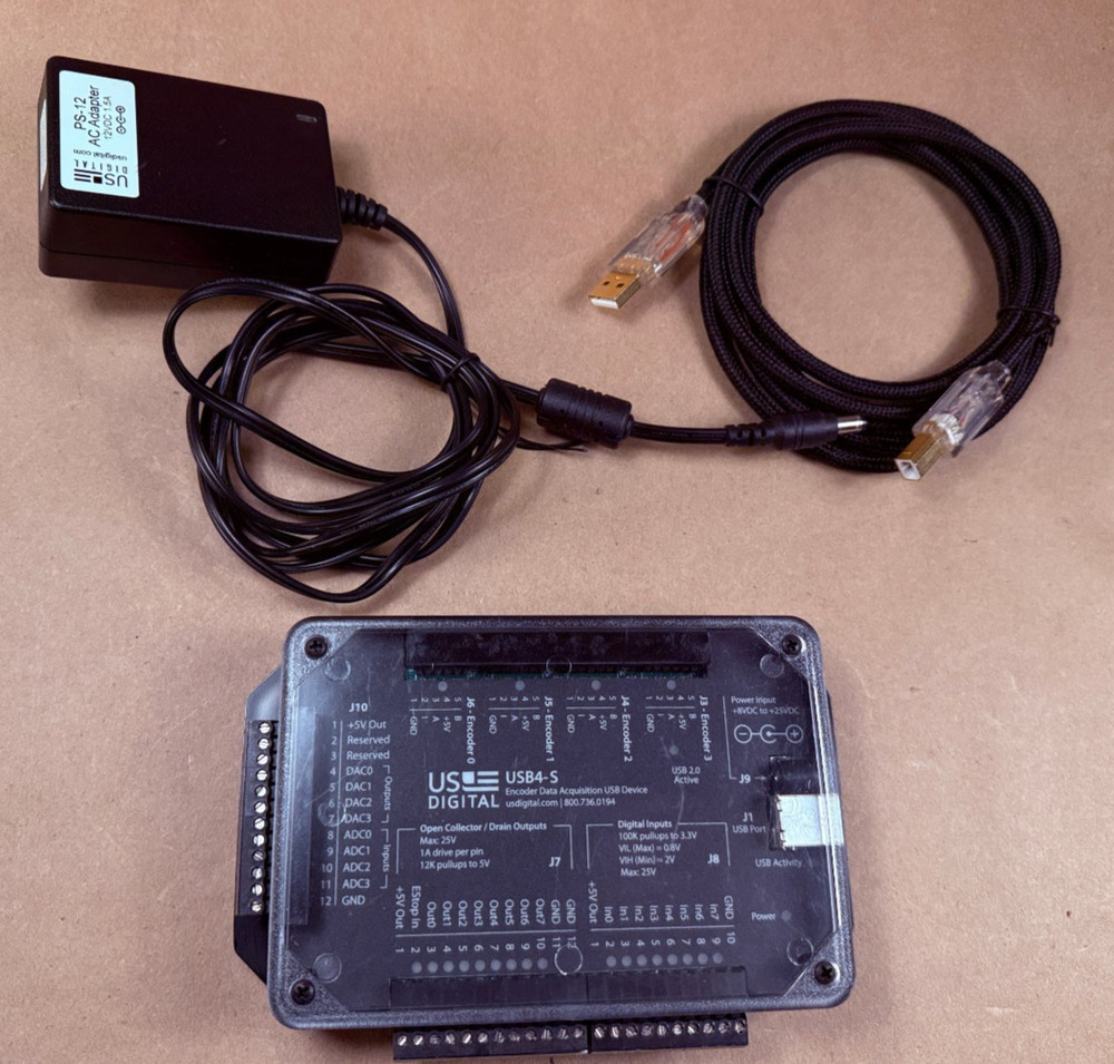 US Digital USB4-S Encoder Data Acquisition Device with Power & USB Cable