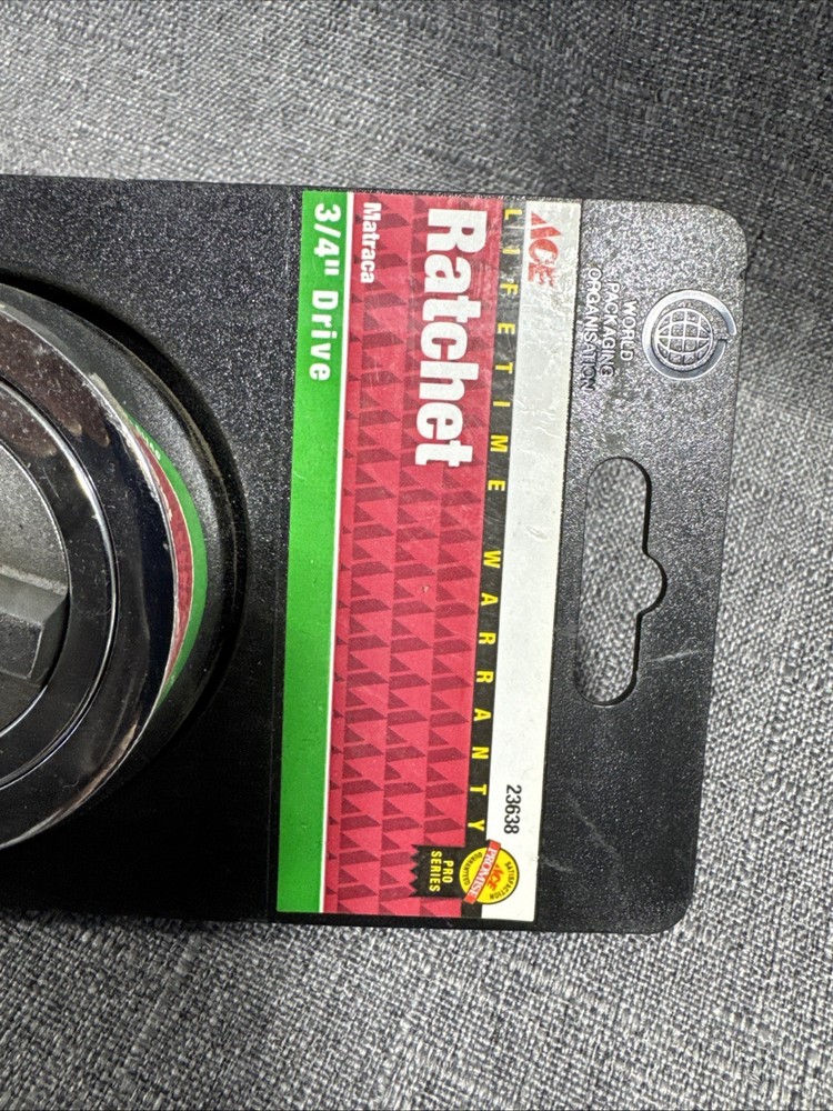 ACE 23638 3/4" Drive Ratchet Heavy Duty Socket Tool