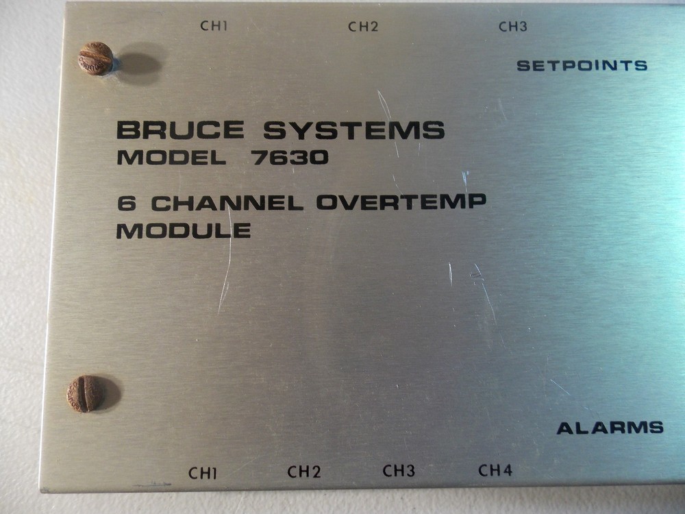 Bruce Systems Model 7630 6-Channel Overtemp Module 120V