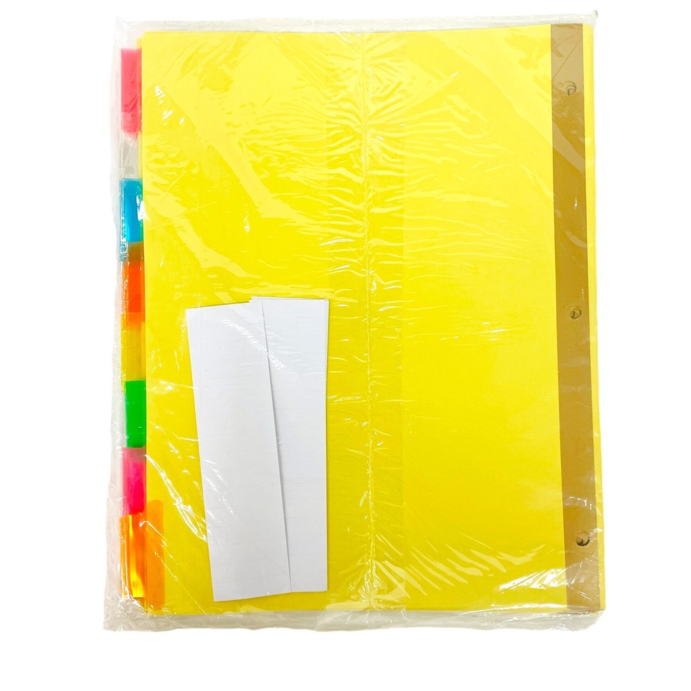 11 Pcs Universal 21876 Tab Dividers 6 Sets Ring Binder Extended Insert Indexes