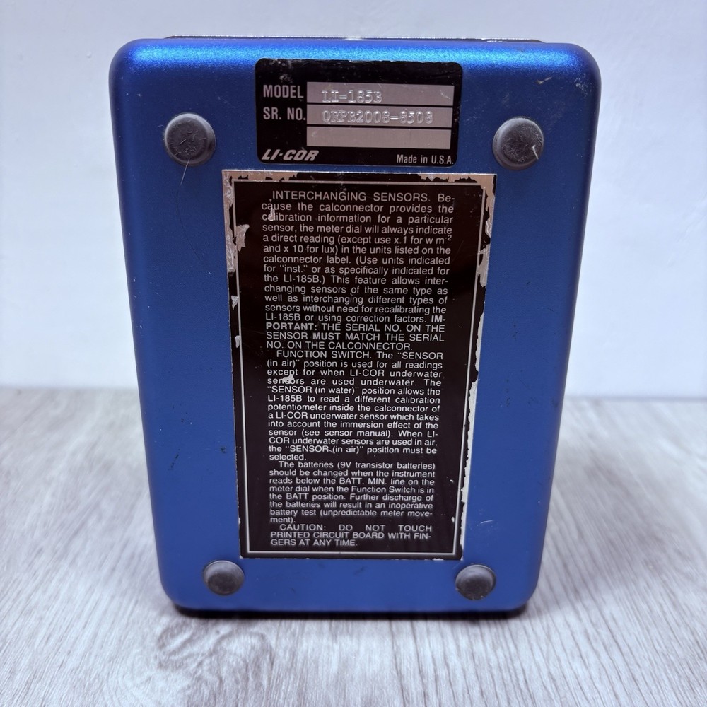 LI-COR LI-185B Quantum/Radiometer/Photometer - Untested