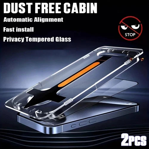 2-Pack Magic Auto Alignment Privacy Screen Protector For iPhone 17 15 14 13 12