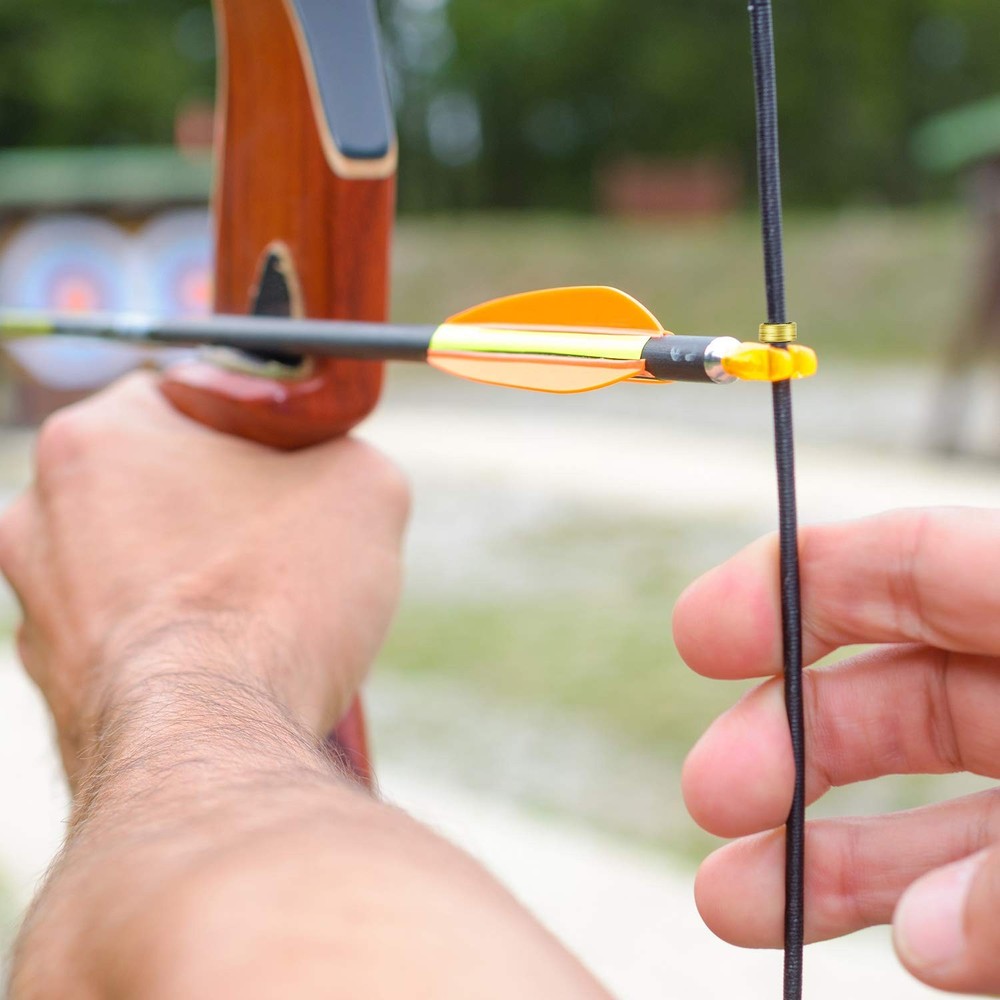 40 Archery String Nocking Points Durable Easy Install for Consistent Shooting