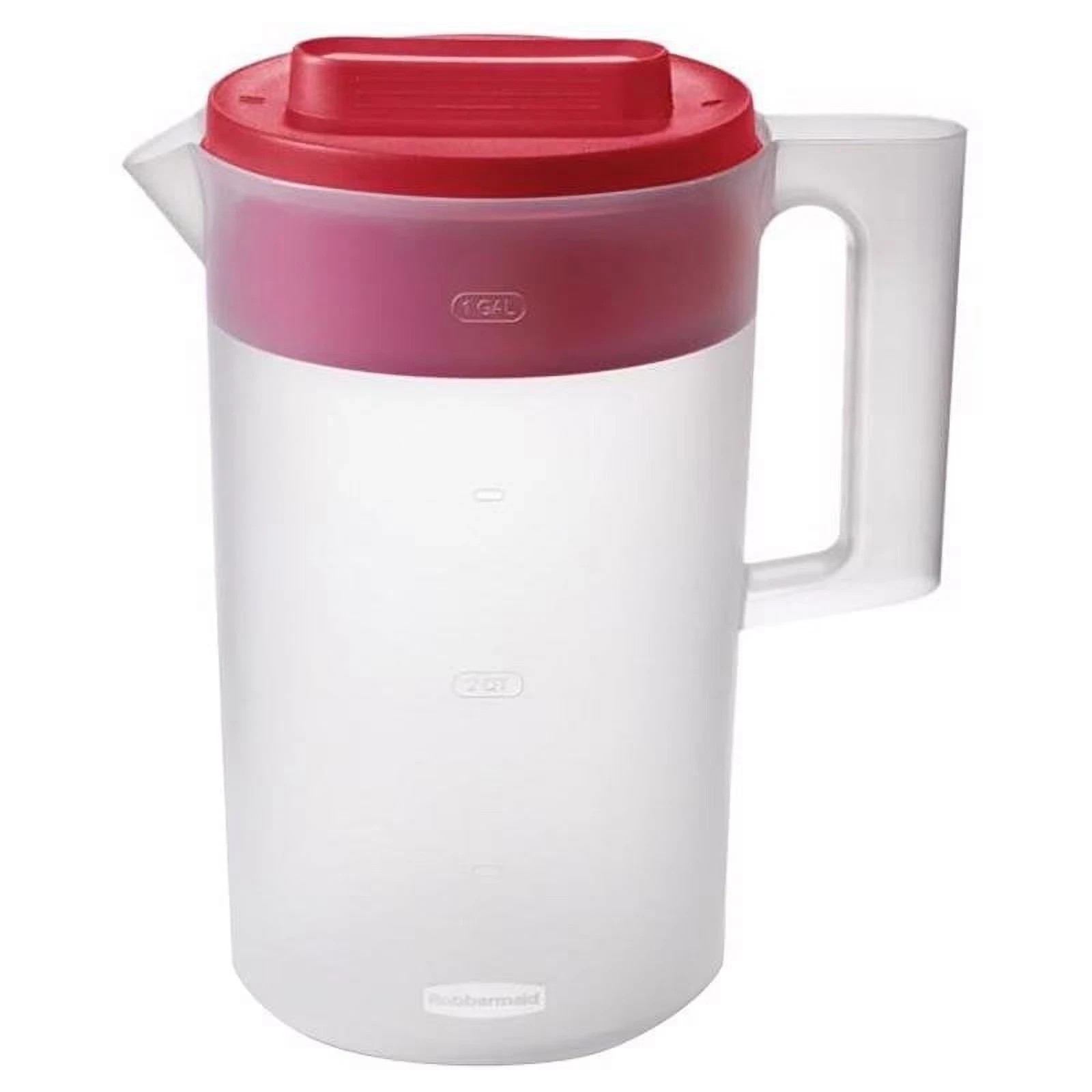 1 Gallon Plastic Water Juice Pitcher with Multifunction Lid, BPA-Free